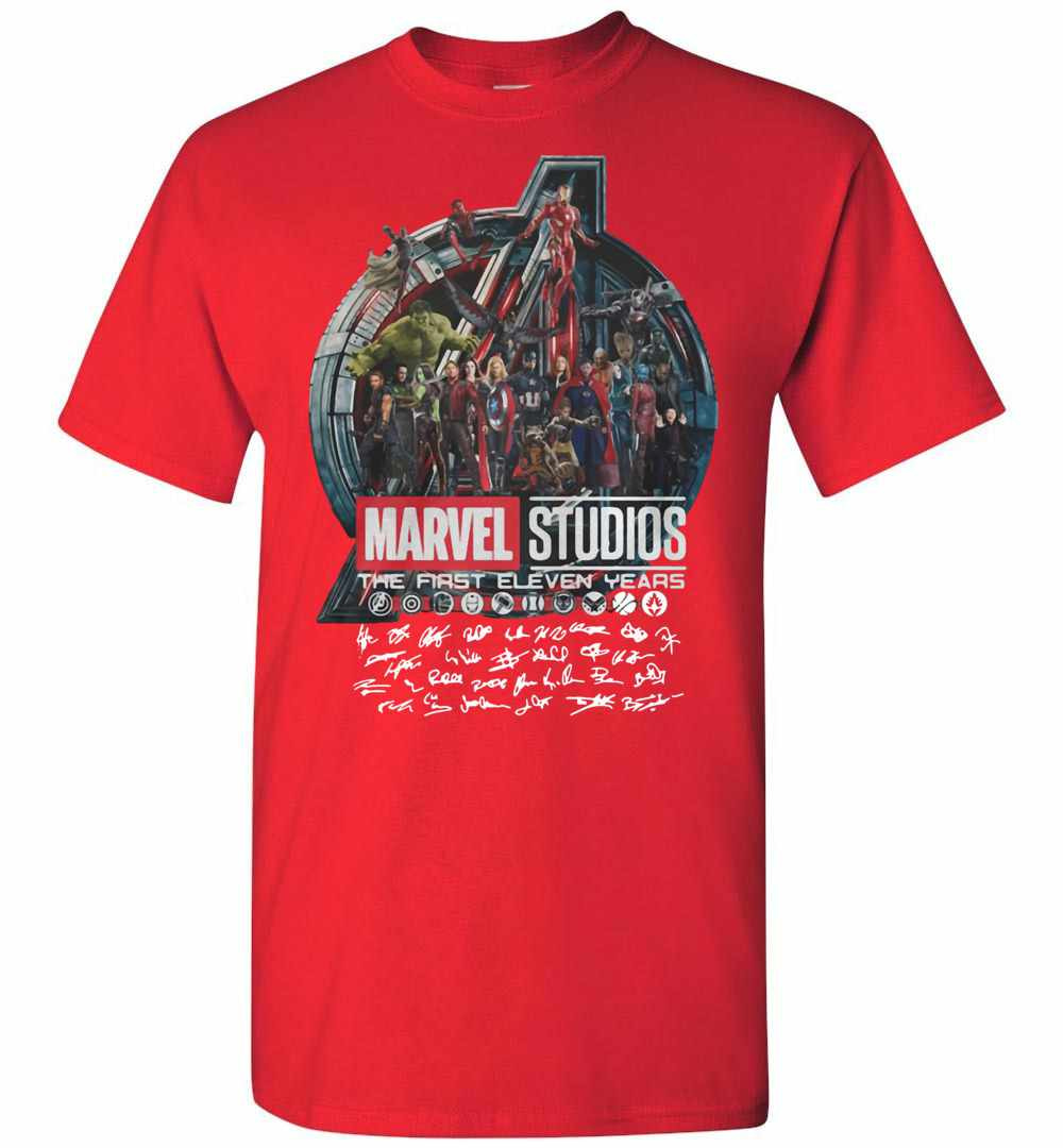 Inktee Store - Marvel Studios The First Eleven Years All Characters Men'S T-Shirt Image