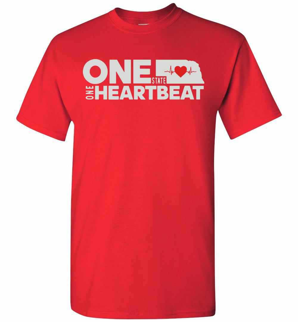 Inktee Store - One State One Heartbeat Nebraska Men'S T-Shirt Image