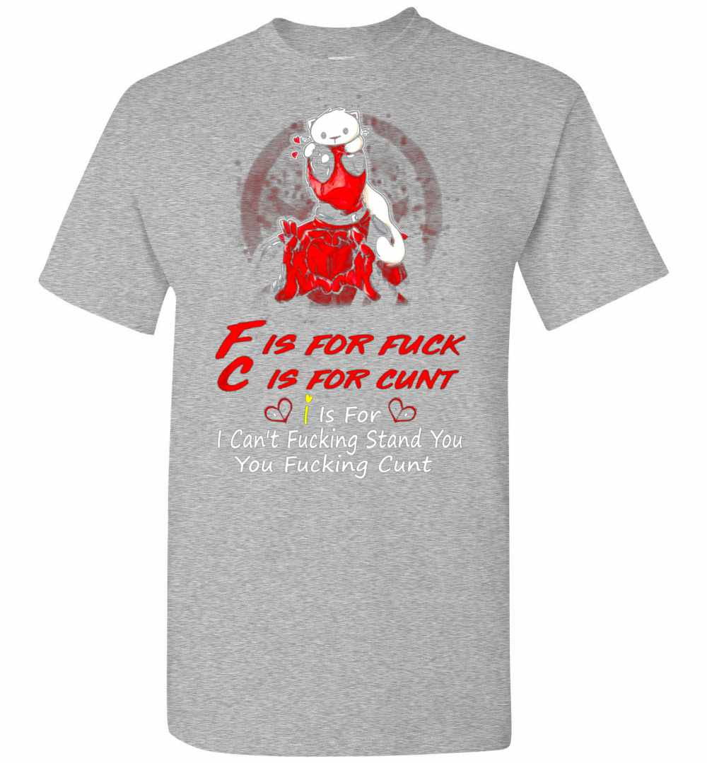 Inktee Store - Deadpool I Can'T Fucking Stand You You Fucking Cunt Men'S T-Shirt Image