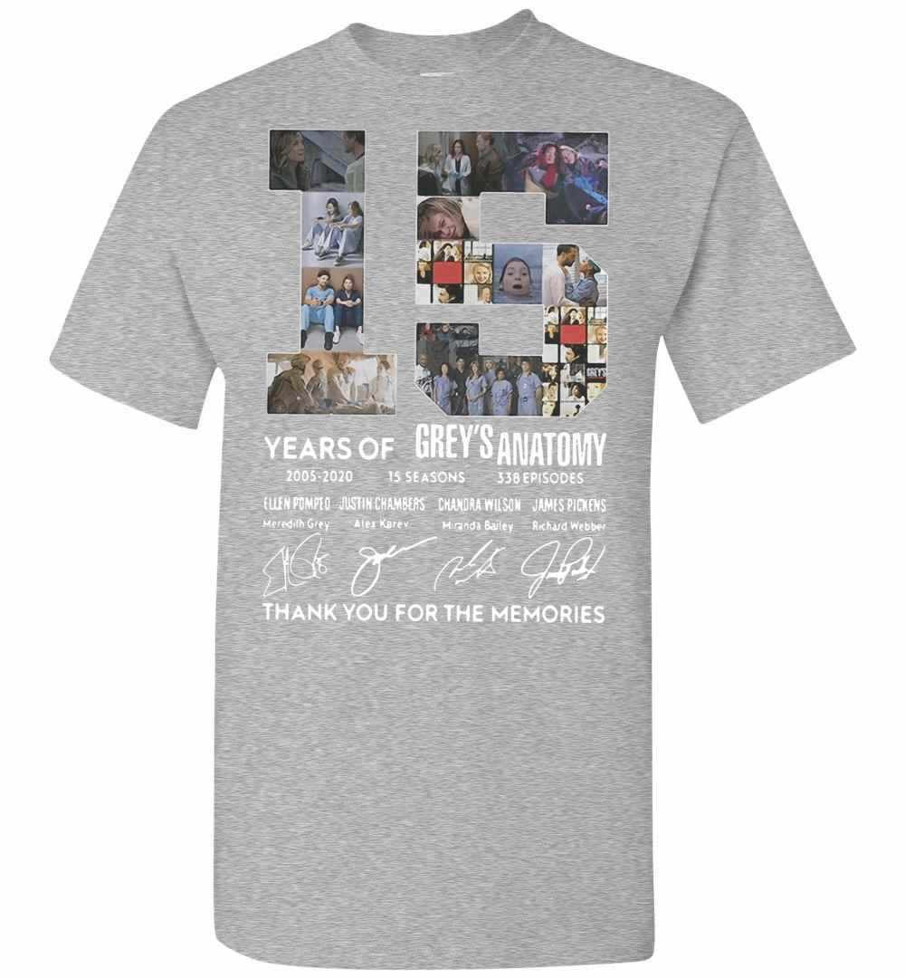Inktee Store - 15 Years Of Greys Anatomy Thank You For The Memories Men'S T-Shirt Image