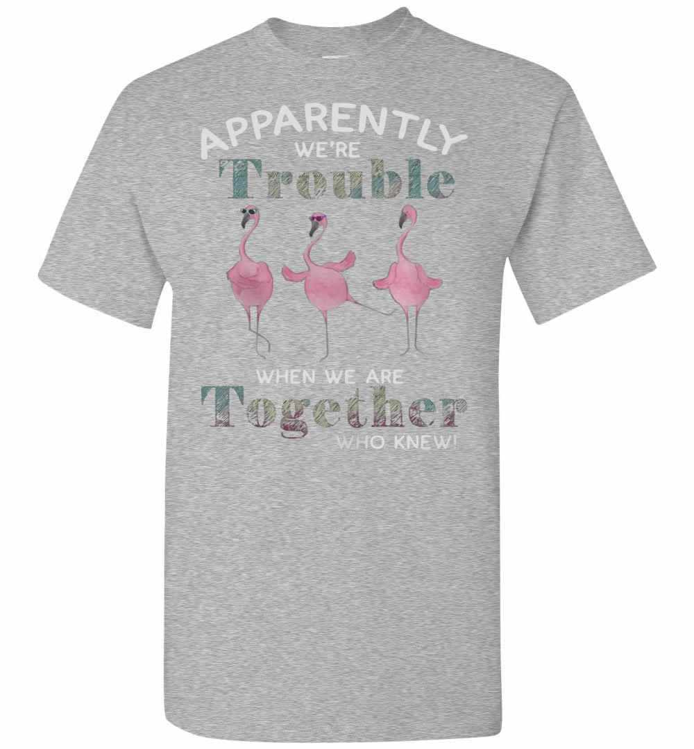 Inktee Store - Flamingos Apparently Were Trouble When We Are Together Men'S T-Shirt Image