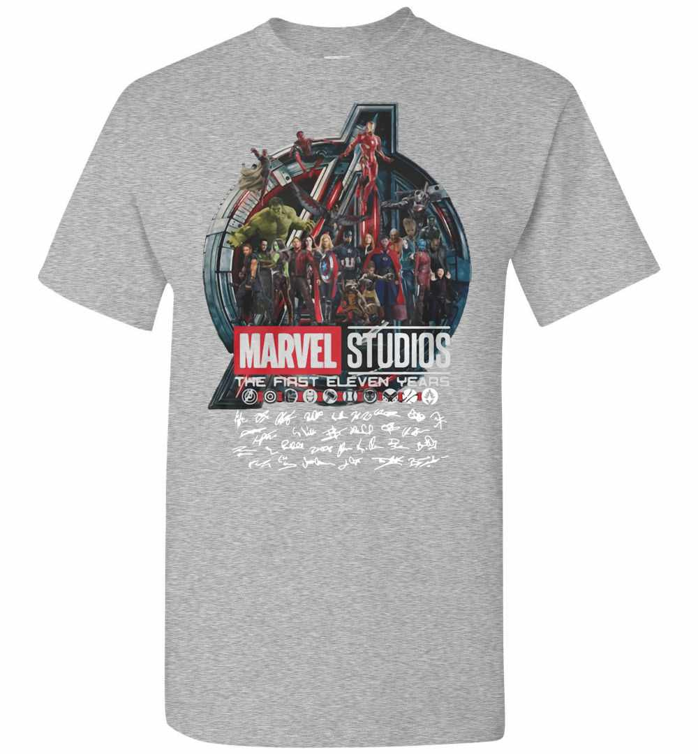 Inktee Store - Marvel Studios The First Eleven Years All Characters Men'S T-Shirt Image