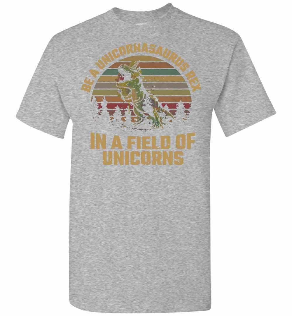 Inktee Store - Be A Unicornasaurus Rex In A Field Of Unicorns Unisex Men'S T-Shirt Image