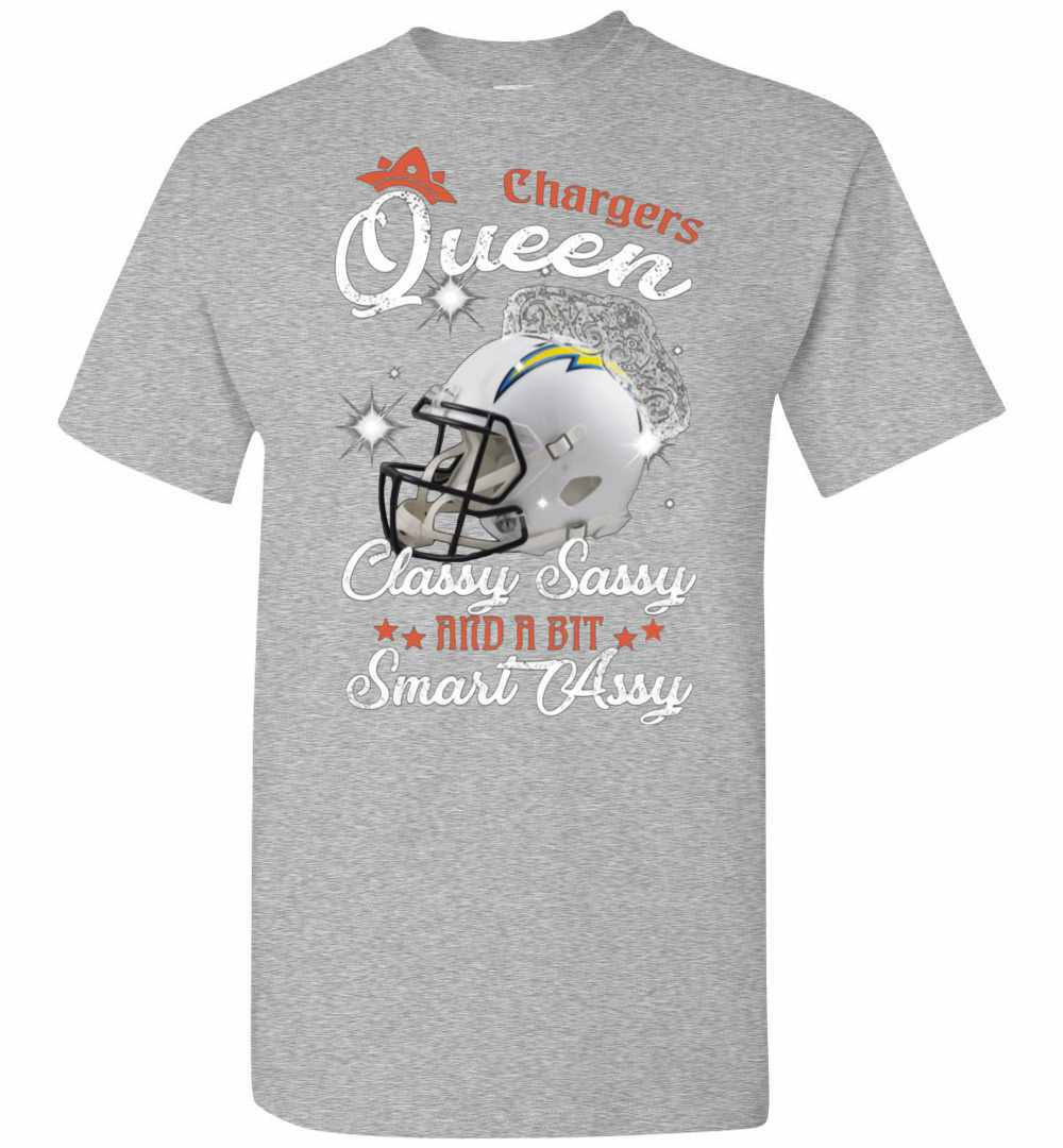 Inktee Store - Chargers Queen Classy Sassy And A Bit Smart Assy Men'S T-Shirt Image