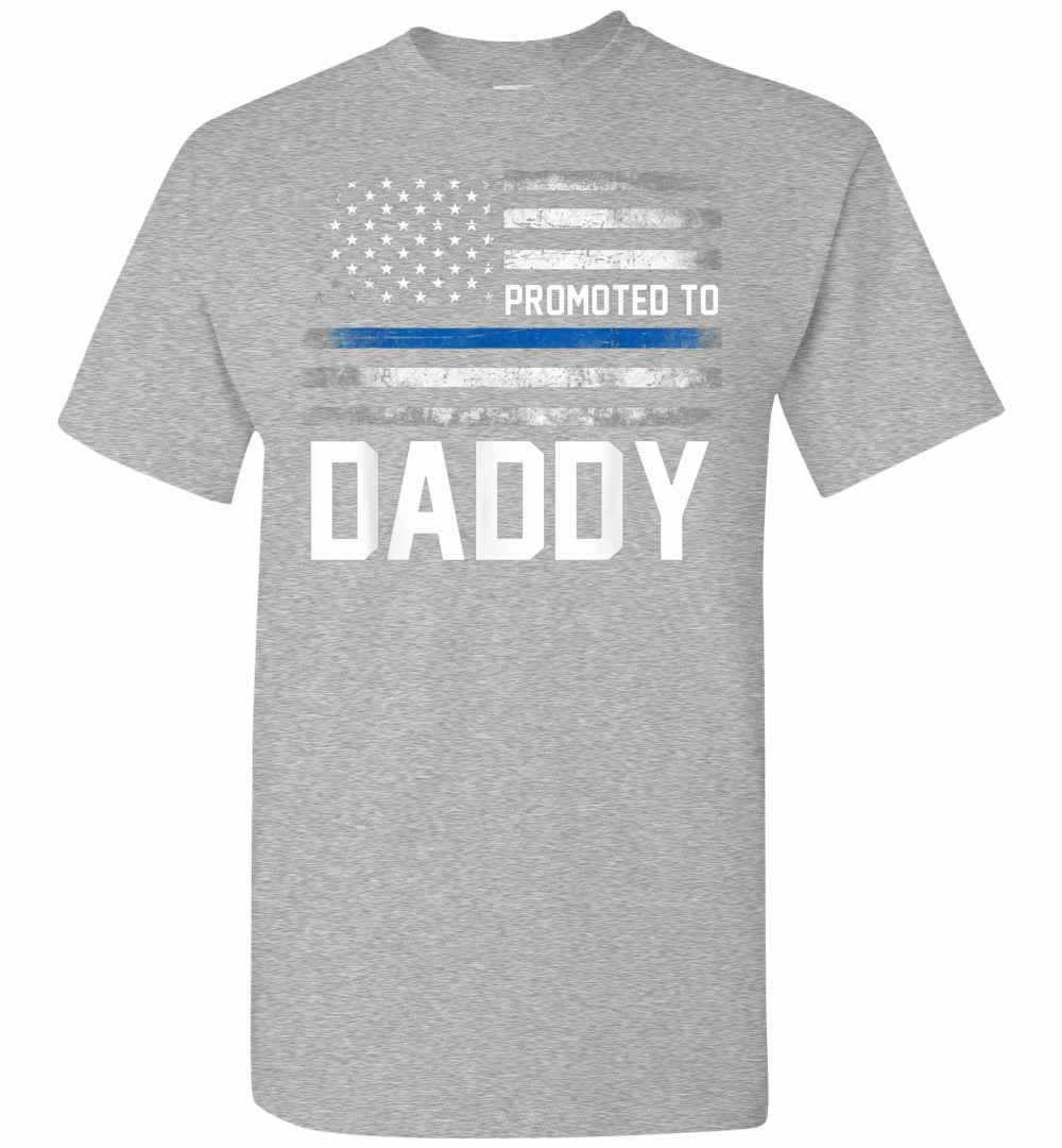 Inktee Store - Funny Promoted To Daddy American Flag Fathers Day Men'S T-Shirt Image