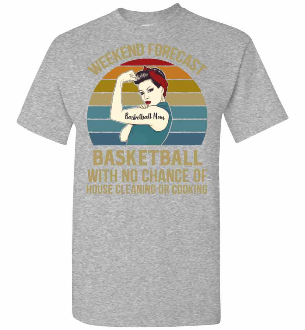 Inktee Store - Basketball Mom Weekend Forecast With No Change Vintage Men'S T-Shirt Image