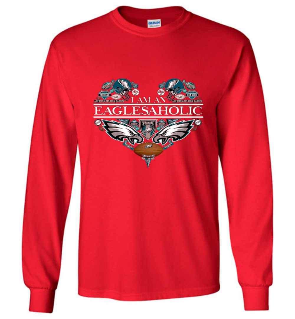 Inktee Store - I'M An Eagles Aholic Long Sleeve T-Shirt Image