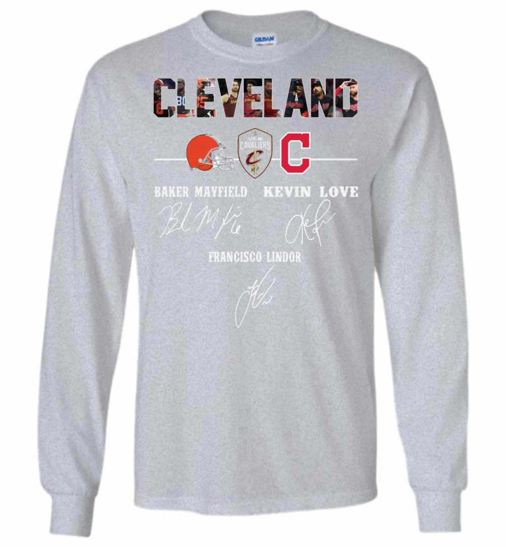 Inktee Store - Cleveland Cavaliers Baker Mayfield Kevin Love Long Sleeve T-Shirt Image