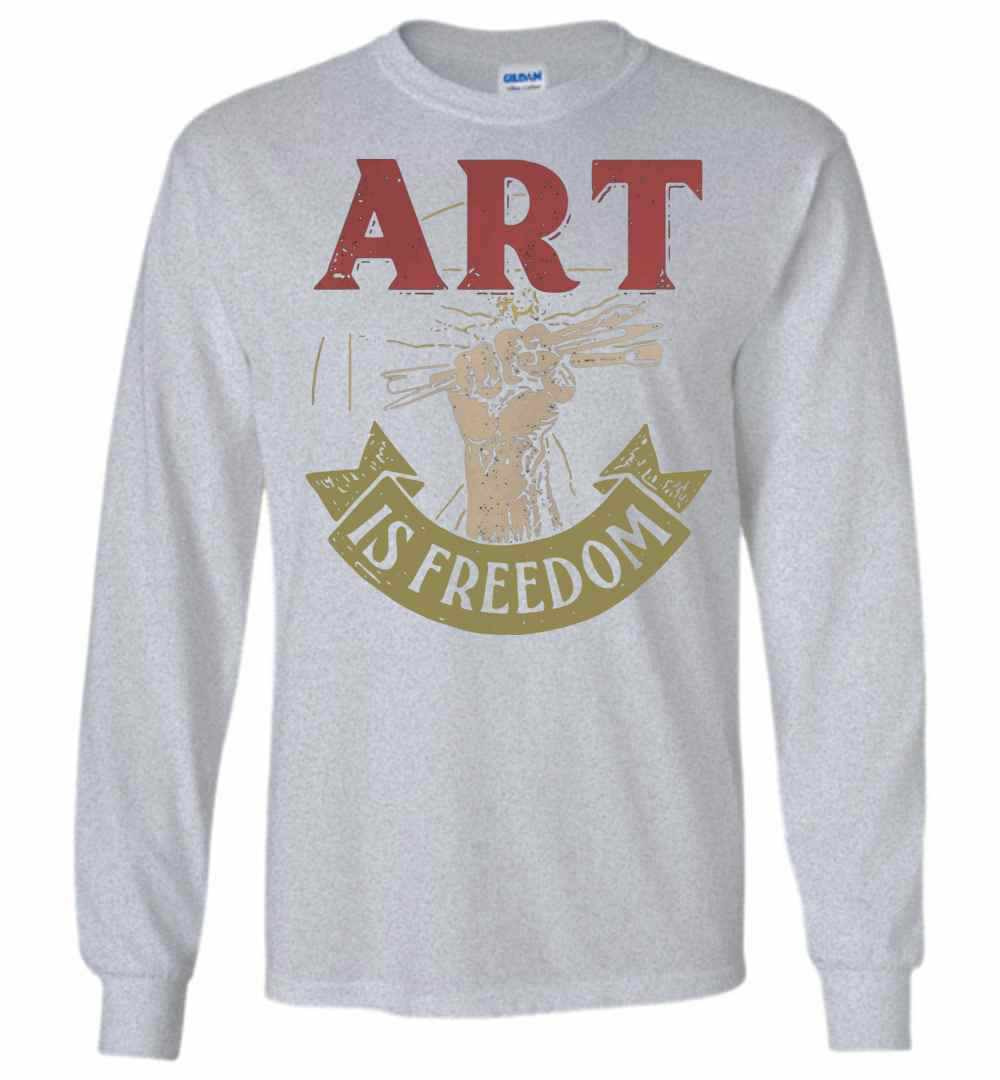 Inktee Store - Art Is Freedom Long Sleeve T-Shirt Image