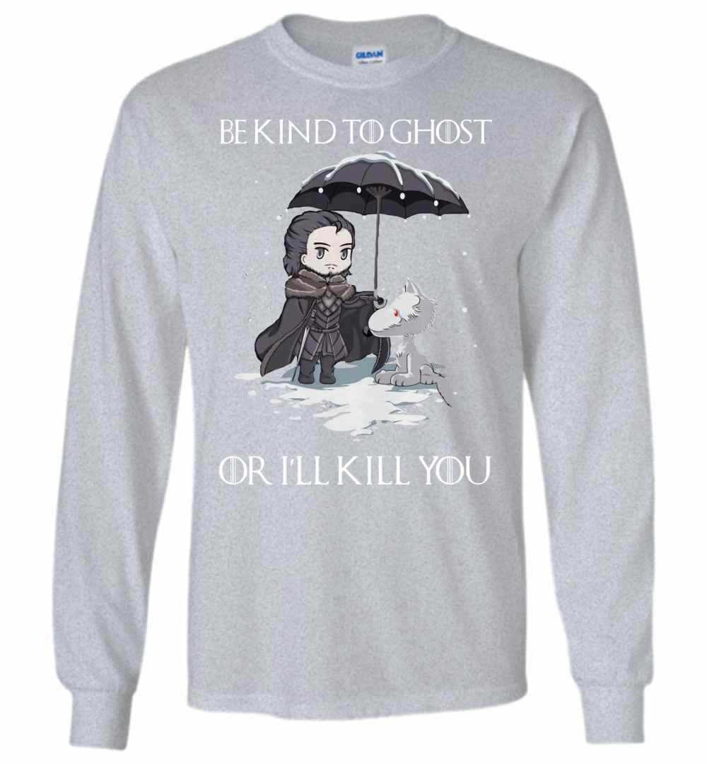 Inktee Store - Arya Stark And Dog Game Of Thrones Be Kind To Or Long Sleeve T-Shirt Image