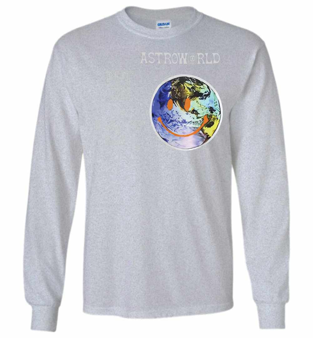 Inktee Store - Astroworld Put On A Happy Face Long Sleeve T-Shirt Image