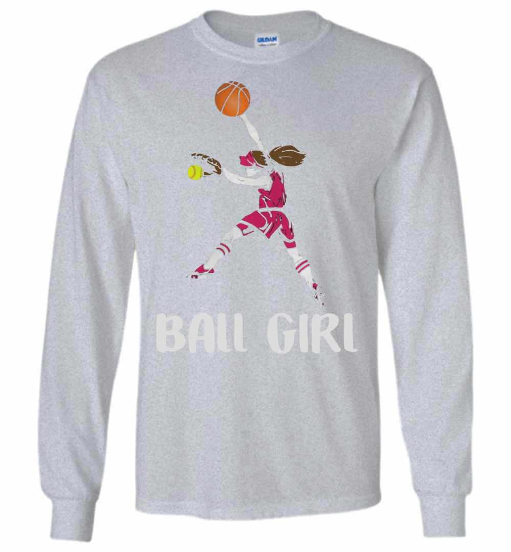 Inktee Store - Ball Girl Softball And Volleyball Long Sleeve T-Shirt Image