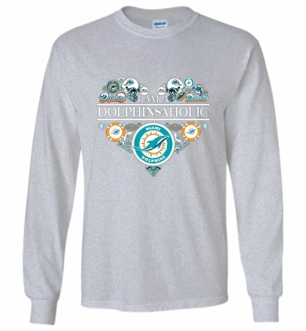 Inktee Store - I'M A Dolphins Aholic Long Sleeve T-Shirt Image