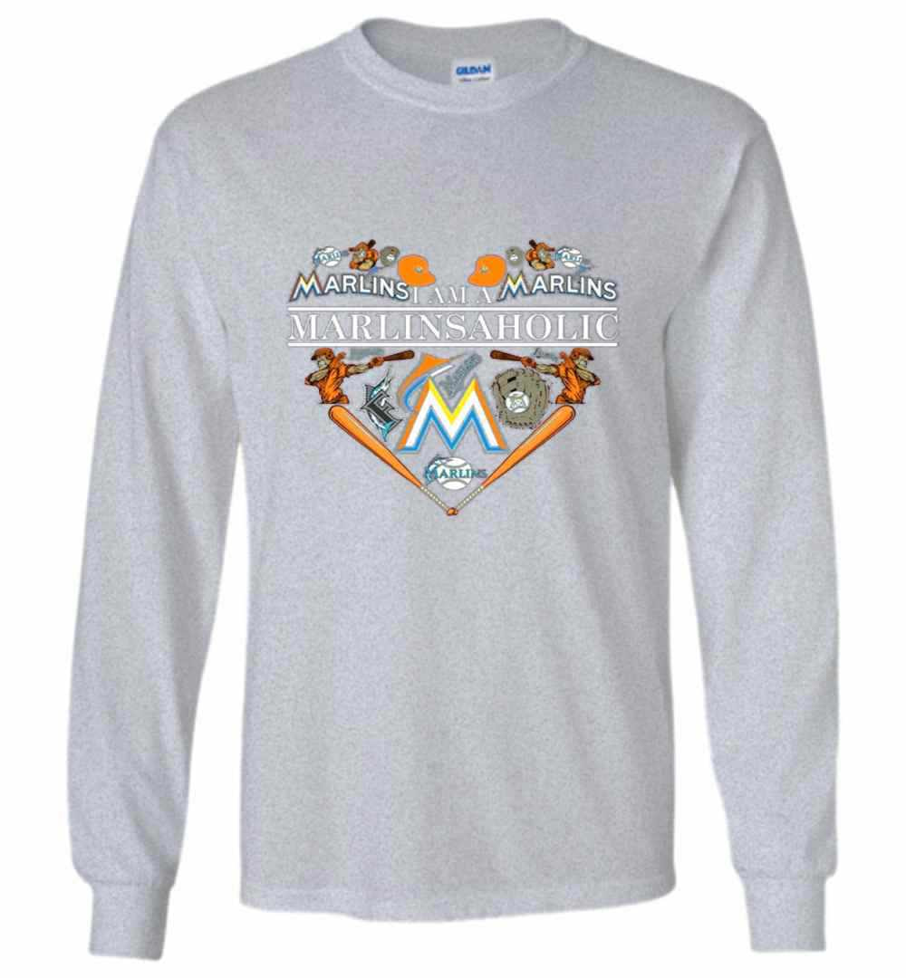 Inktee Store - I'M A Miami Marlins Aholic Long Sleeve T-Shirt Image