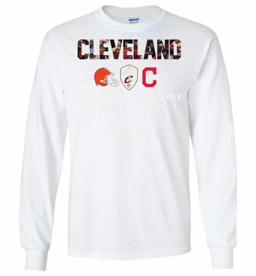 Inktee Store - Cleveland Cavaliers Baker Mayfield Kevin Love Long Sleeve T-Shirt Image