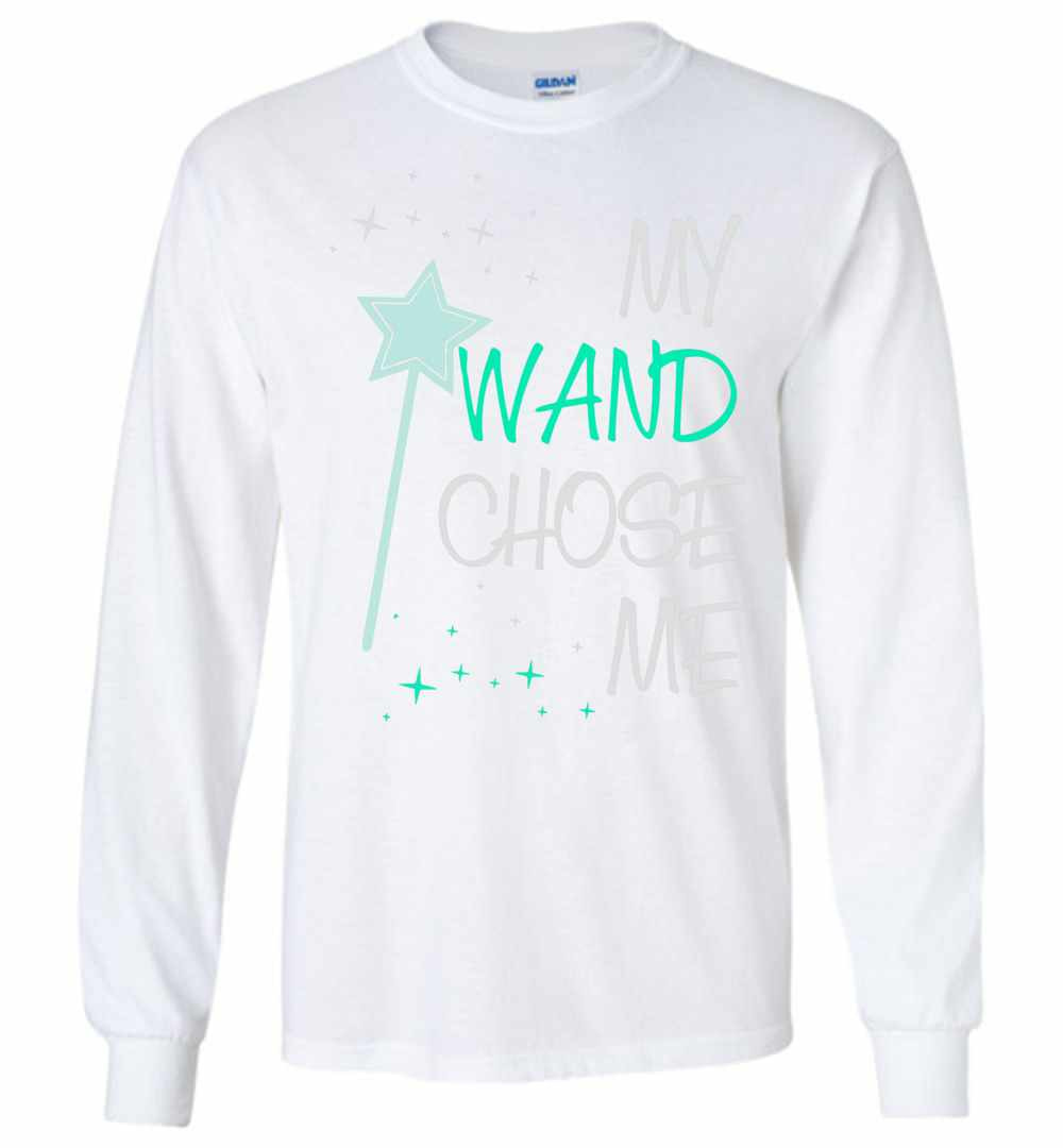 Inktee Store - My Wand Chose Me Star Wand Long Sleeve T-Shirt Image