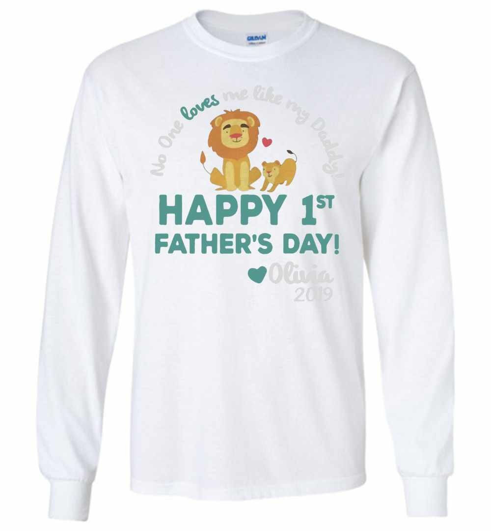 Inktee Store - No One Loves Me Like My Daddy Happy 1St Father'S Long Sleeve T-Shirt Image