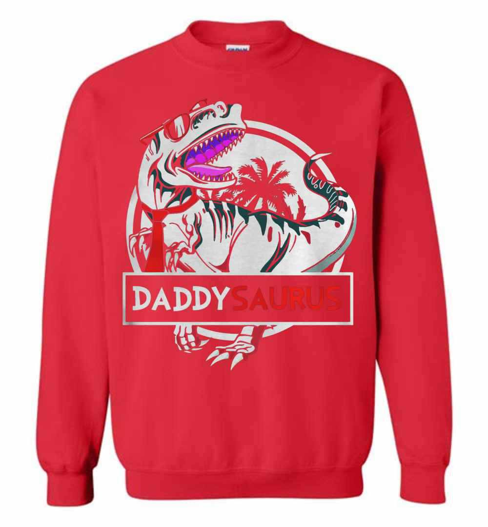 Inktee Store - Daddy Saurus Glasses Sweatshirt Image