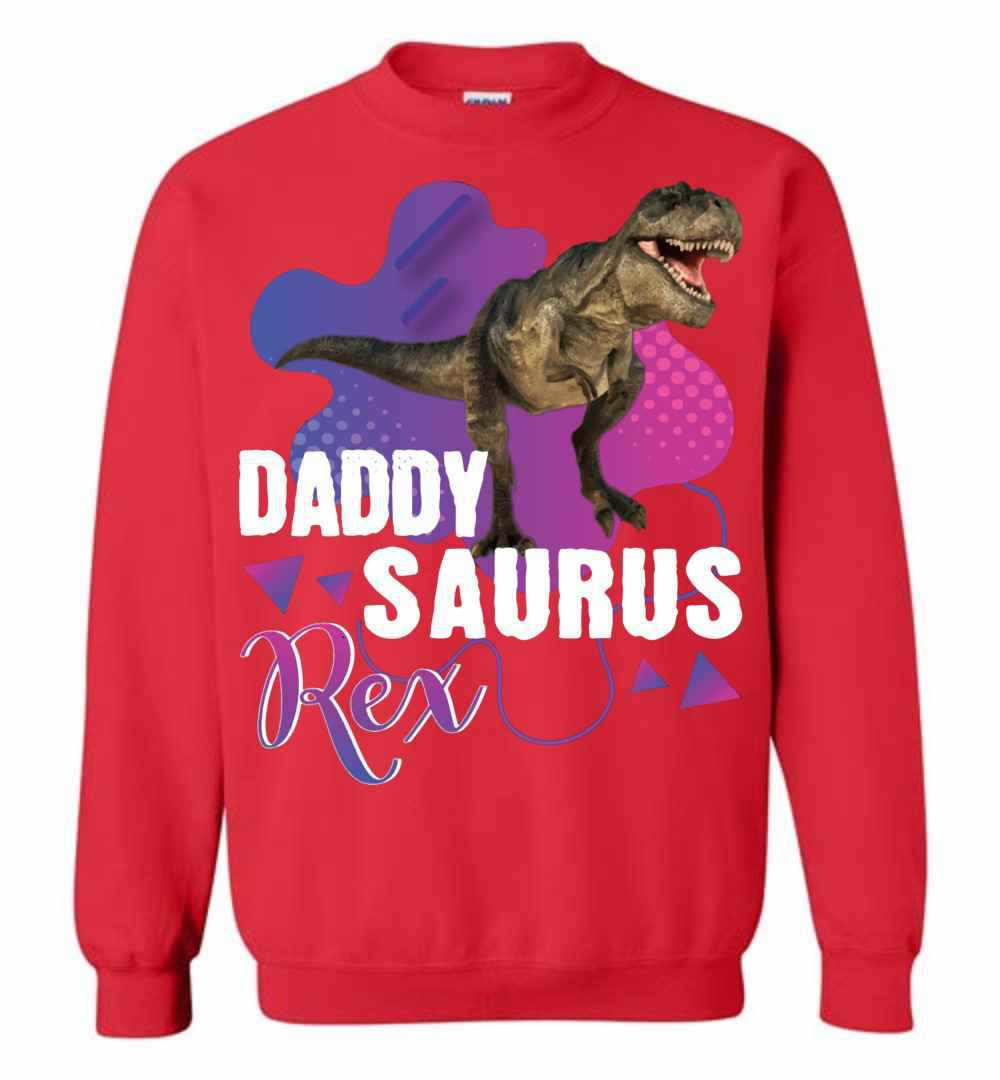 Inktee Store - Daddysaurus Rex Cool Dinosaur Dad T Rex Sweatshirt Image