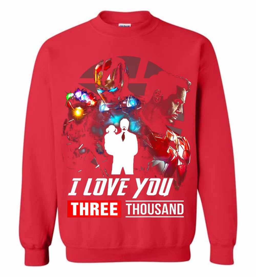 Inktee Store - I Love You 3000 Gift Dad And Daughter Iron Man Avengers Sweatshirt Image