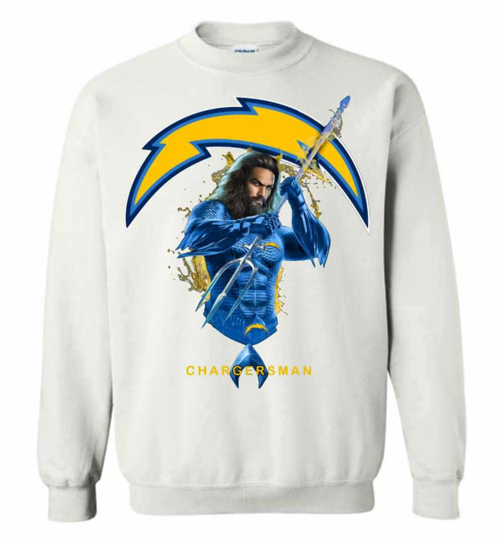 Inktee Store - Chargersman Aquaman And Chargers Football Team Sweatshirt Image
