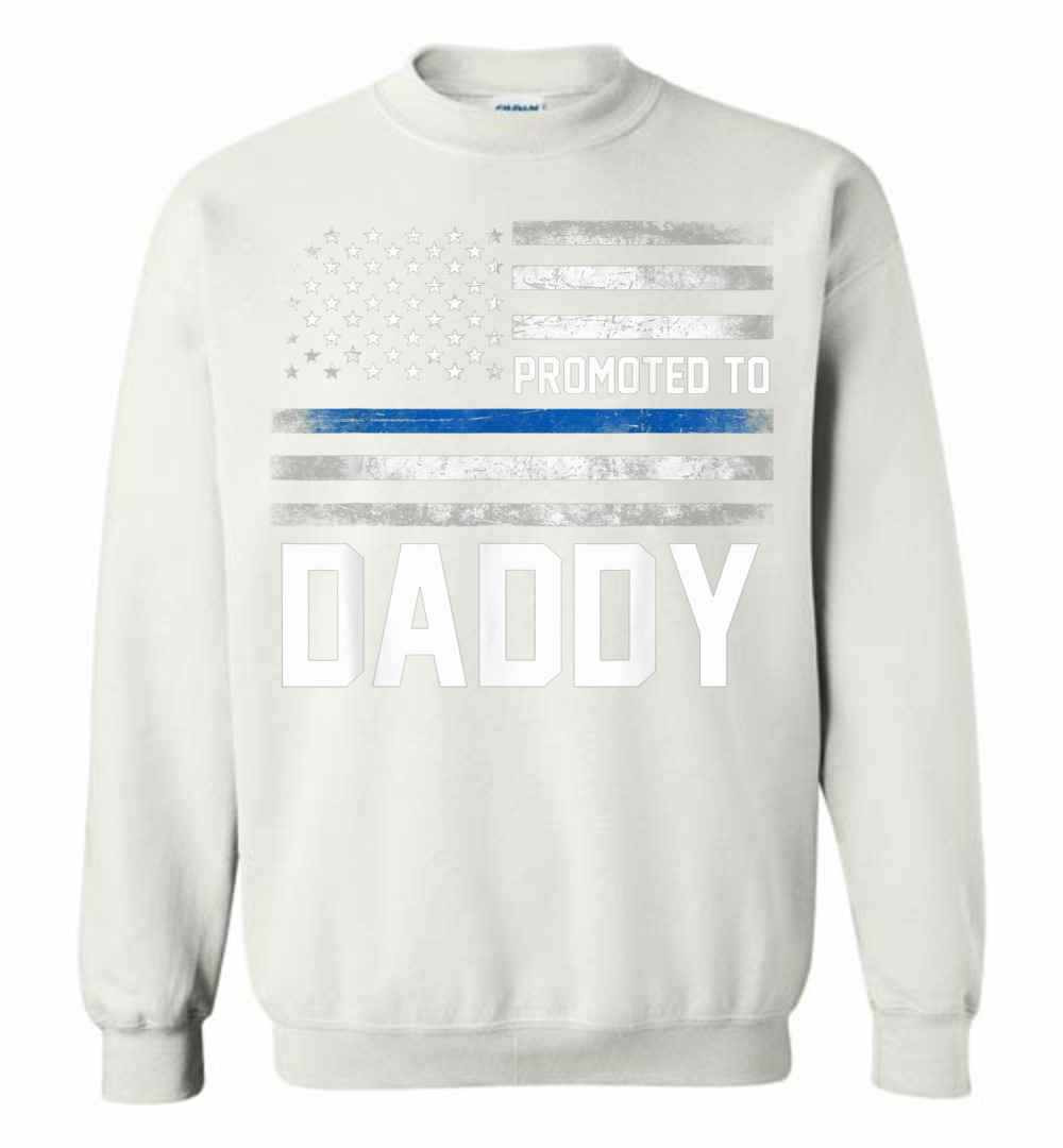 Inktee Store - Funny Promoted To Daddy American Flag Fathers Day Sweatshirt Image