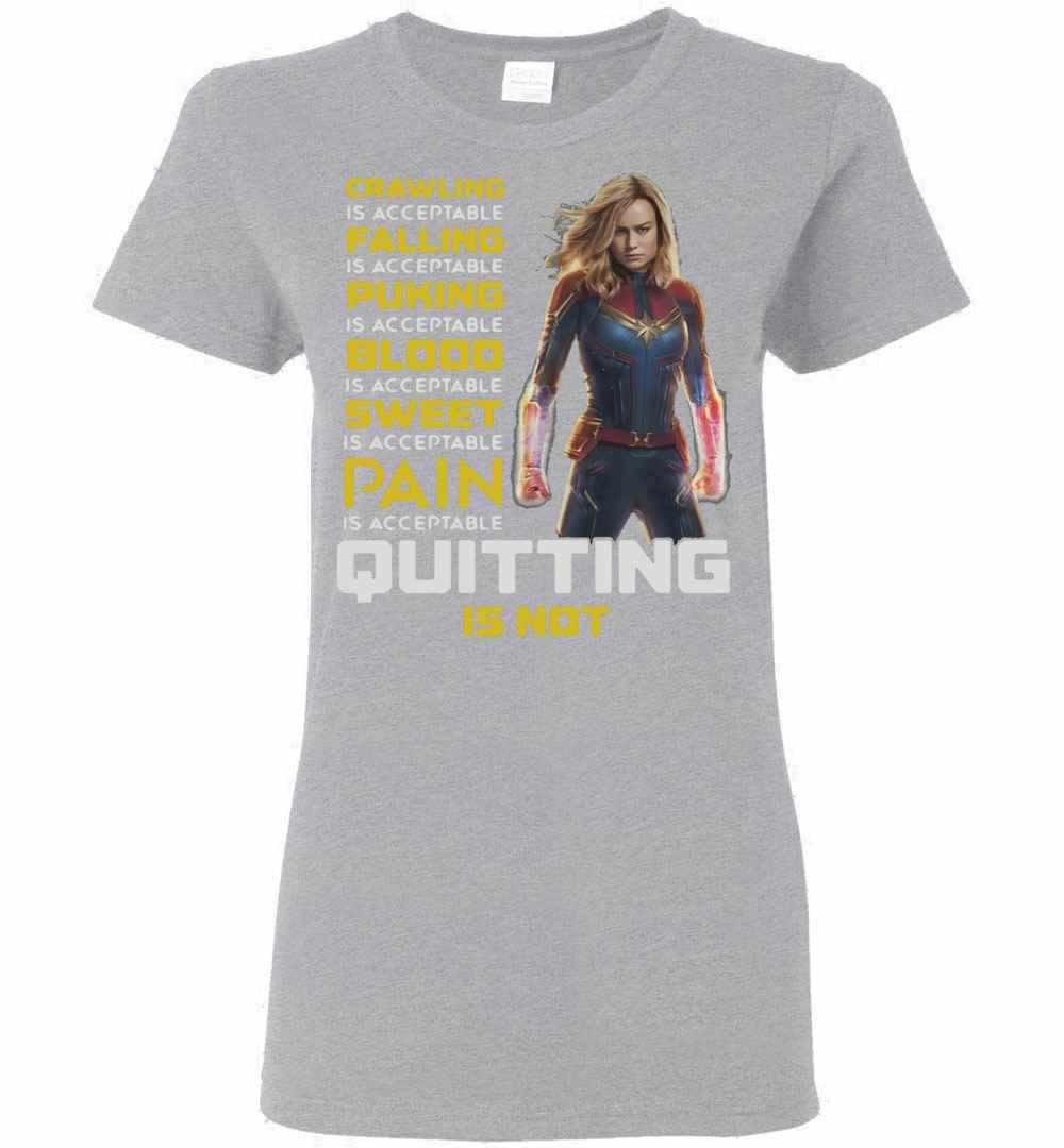 Inktee Store - Carol Danvers Crawling Is Acceptable Falling Is Puking Women'S T-Shirt Image
