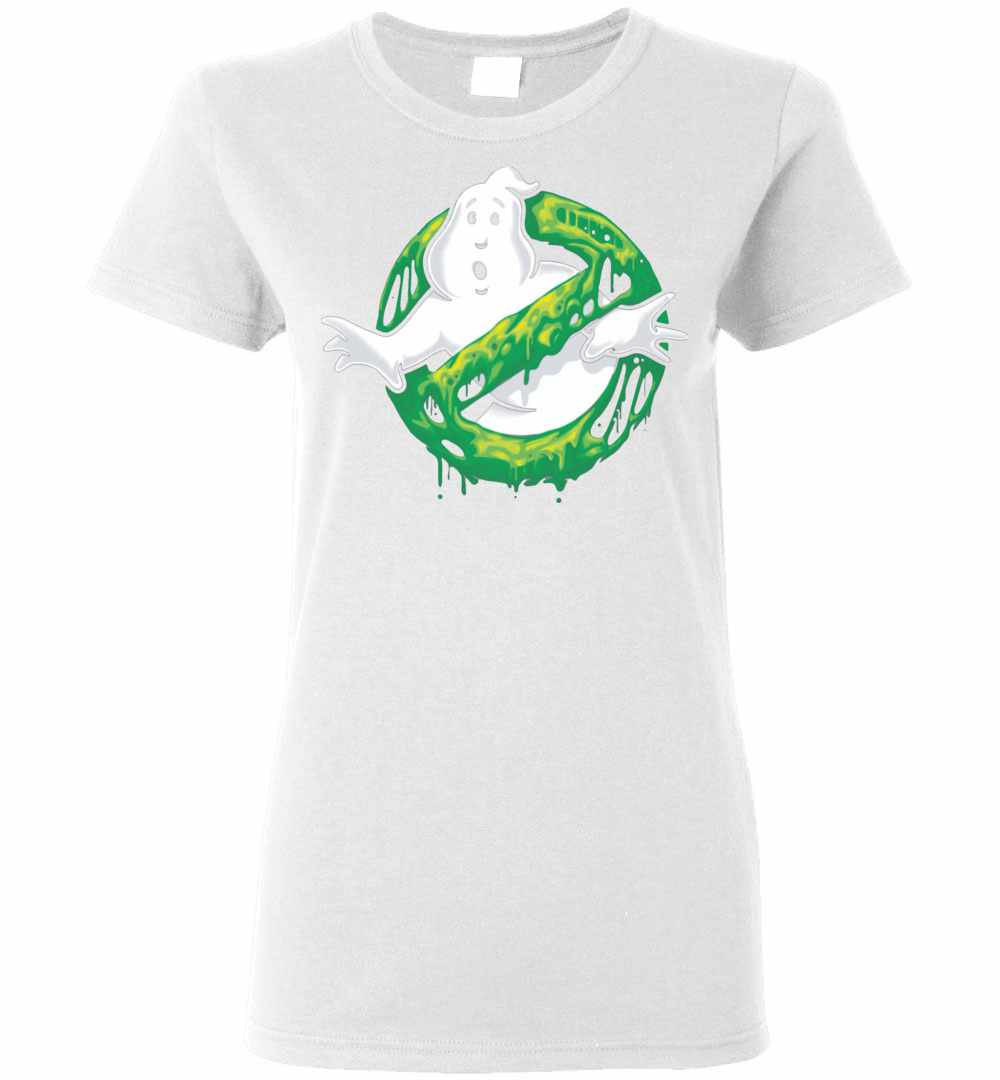 Inktee Store - Ghostbusters Classic Slim Ghost Logo Graphic Funny Women'S T-Shirt Image