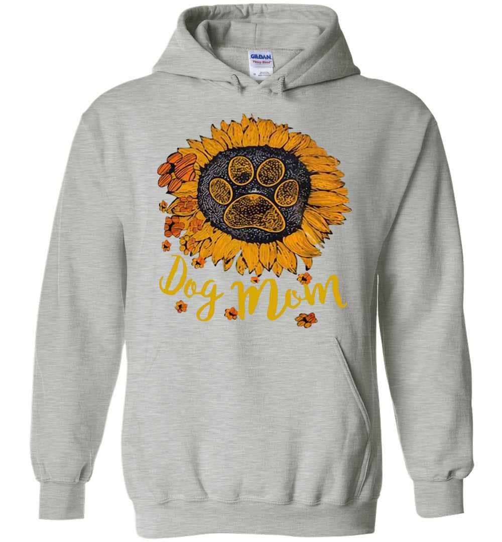 Inktee Store - Dog Paw Sunflower Dog Mom Hoodies Image