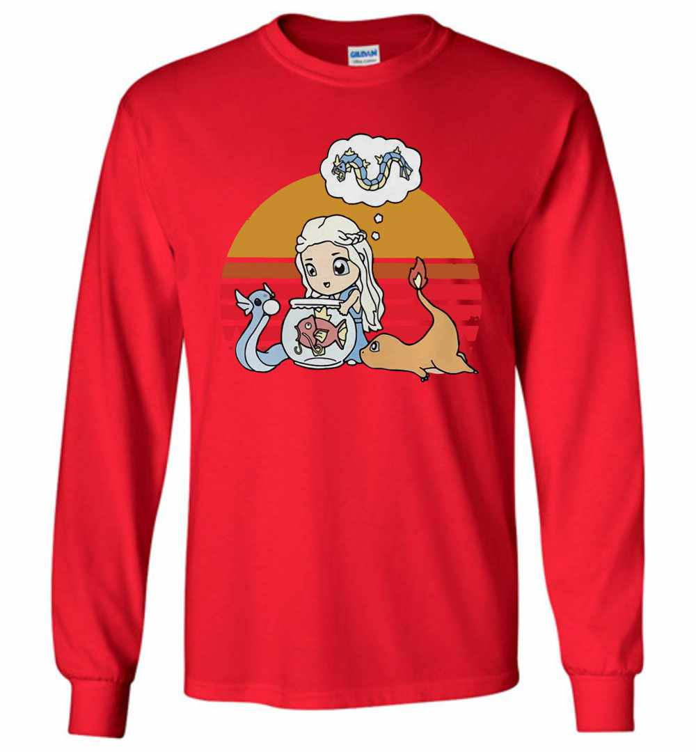 Inktee Store - Daenerys Targaryen Mother Of Pokemon Vintage Long Sleeve T-Shirt Image