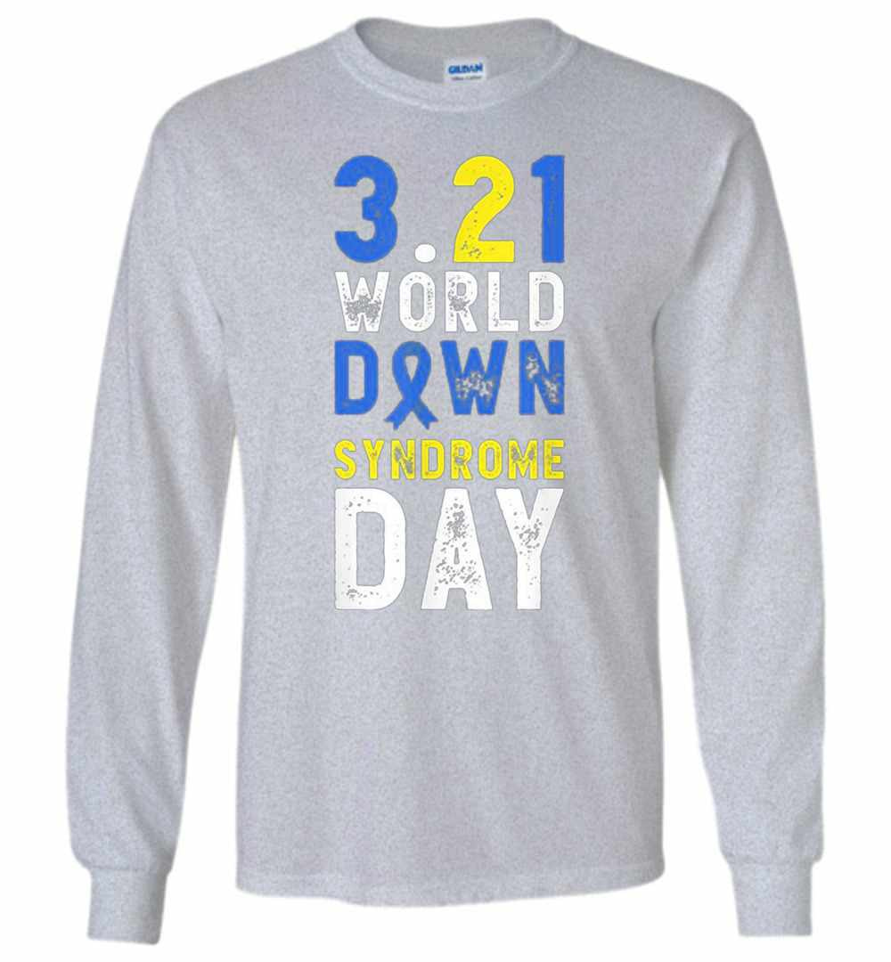 Inktee Store - Down Syndrome Awareness World Down Syndrome Long Sleeve T-Shirt Image