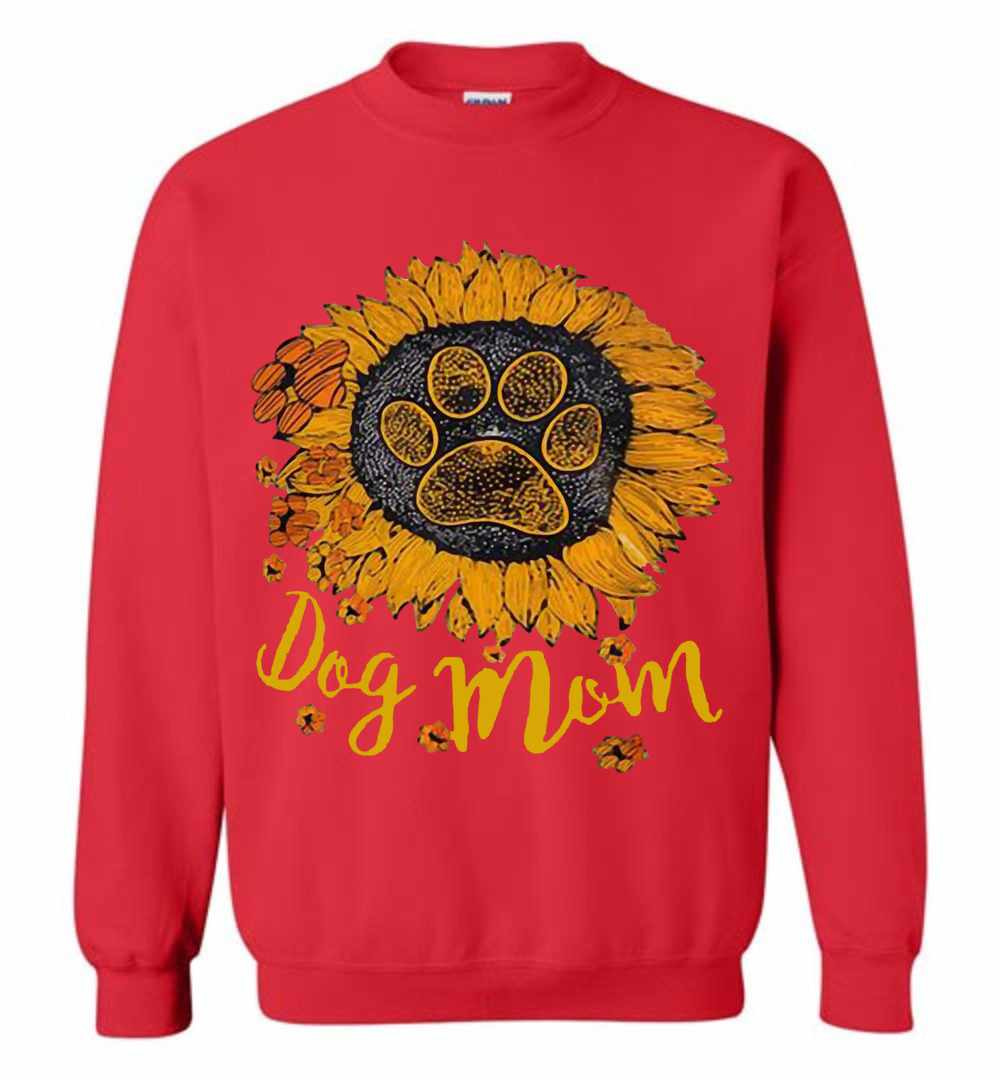 Inktee Store - Dog Paw Sunflower Dog Mom Sweatshirt Image