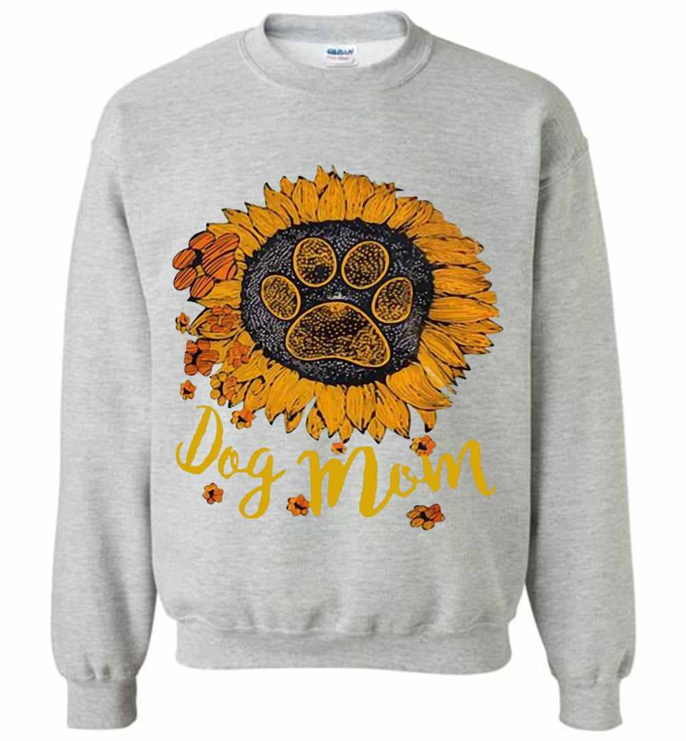 Inktee Store - Dog Paw Sunflower Dog Mom Sweatshirt Image