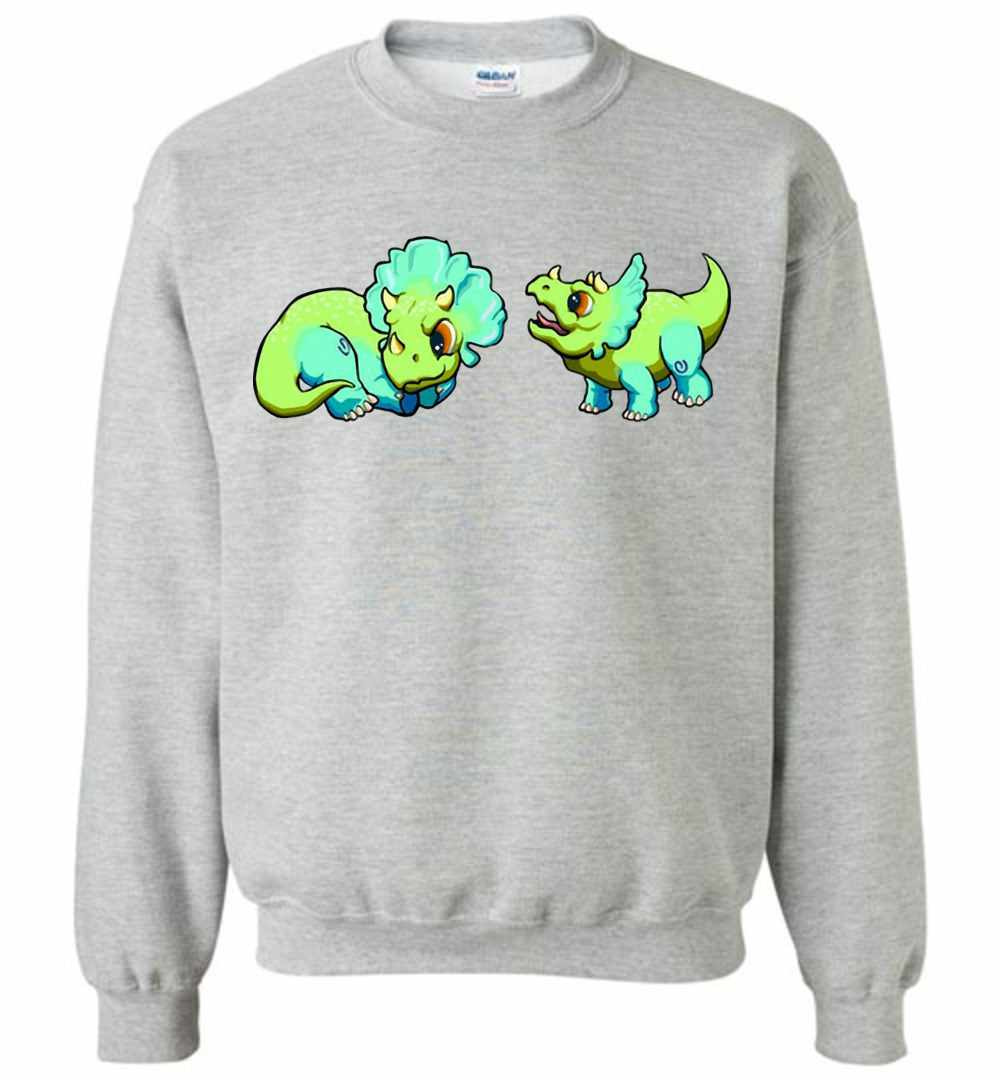Inktee Store - Coelophysis Dinosaur Chibi White Version Sweatshirt Image
