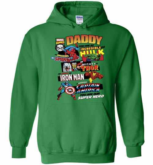 Inktee Store - Marvel Avengers Father'S Day Retro Comic Hoodies Image