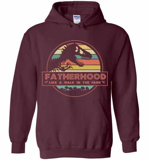 Inktee Store - Fatherhood Like A Walk In The Park Dinosaur Hoodies Image