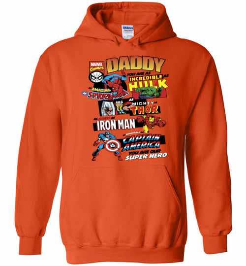 Inktee Store - Marvel Avengers Father'S Day Retro Comic Hoodies Image