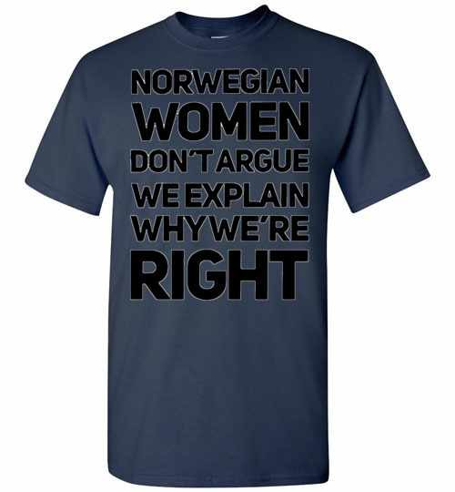 Inktee Store - Norwegian Women Don'T Argue We Explain Why We'Re Right Men'S T-Shirt Image