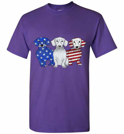 Inktee Store - Dachshund 4Th July Independence Day American Flag Men'S T-Shirt Image