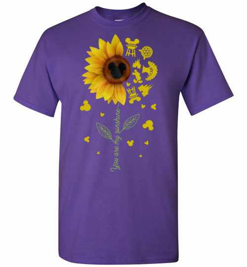 Inktee Store - Disney Mickey Mouse Sunflower You Are My Sunshine Men'S T-Shirt Image