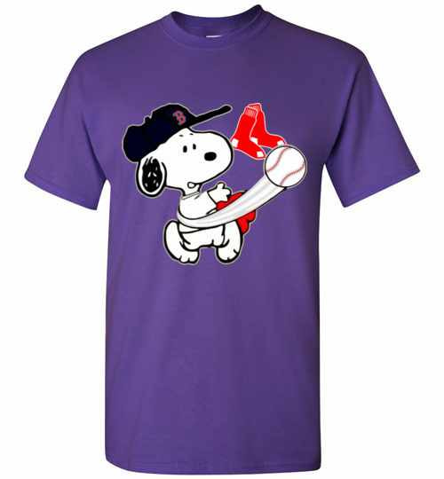 Inktee Store - Snoopy Play Baseball Team Ha03 Boston Red Sox Premium Men'S T-Shirt Image