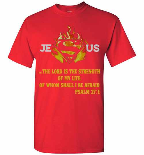 Inktee Store - Superman Jesus The Lord Is The Strength Of My Life Men'S T-Shirt Image