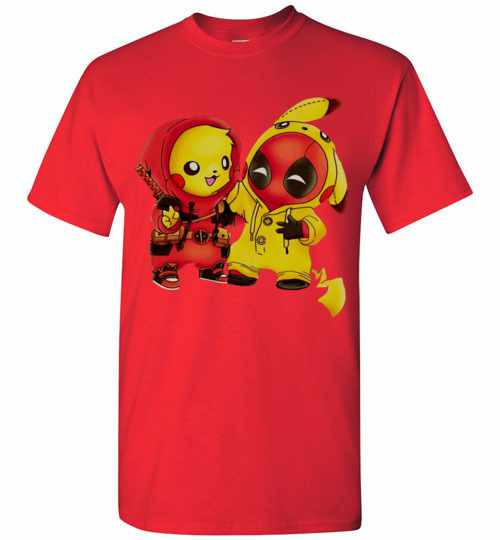 Inktee Store - Ryan Reynolds Pikachu Deadpool Men'S T-Shirt Image