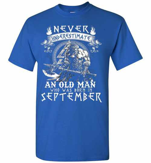 Inktee Store - Never Underestimate An Old Man Who Was Born In September Men'S T-Shirt Image