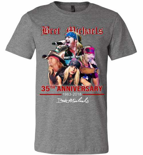 Inktee Store - 35Th Anniversary Bret Michaels 1983-2018 Premium T-Shirt Image