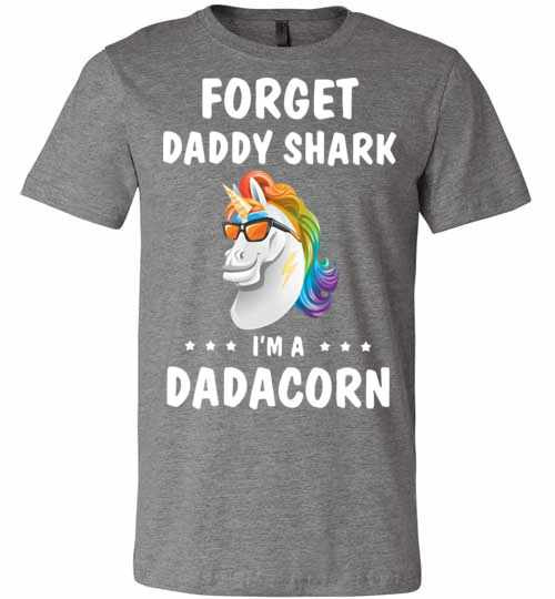 Inktee Store - Unicorn Forget Daddy Shark I'M A Dadacorn Premium T-Shirt Image