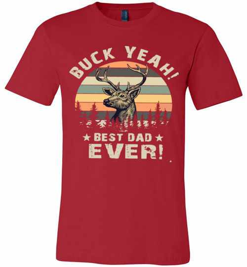 Inktee Store - Hunting Buck Yeah Best Dad Ever Vintage Premium T-Shirt Image