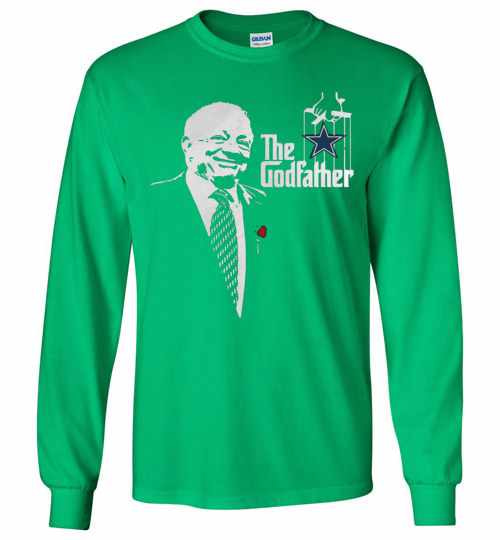Inktee Store - Jerry Jones The Godfather Dallas Cowboys Long Sleeve T-Shirt Image