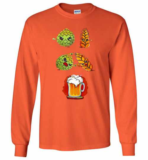 Inktee Store - Hops Fusion Barley Beer Tc Long Sleeve T-Shirt Image