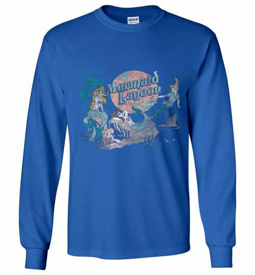 Inktee Store - Disney Peter Pan Distressed Mermaid Lagoon Design Long Sleeve T-Shirt Image